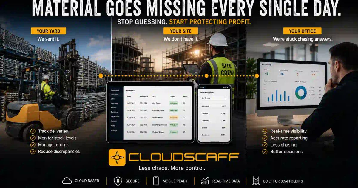 Scaffold Inventory Material Goes Missing Every Single Day: The Hidden Cost Most ...
